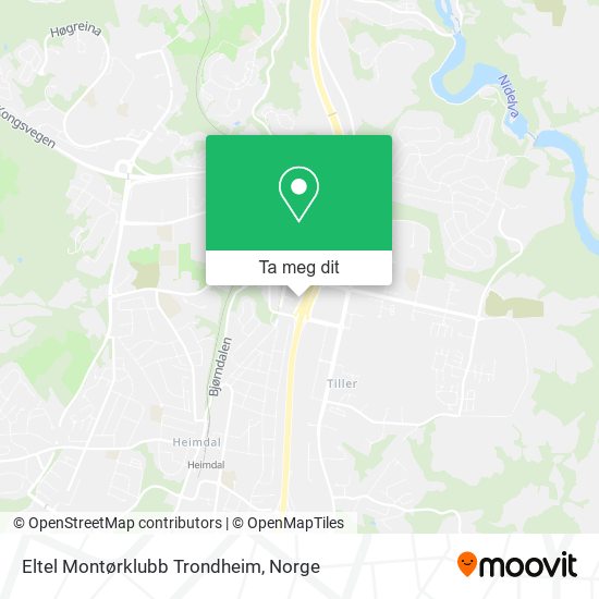 Eltel Montørklubb Trondheim kart
