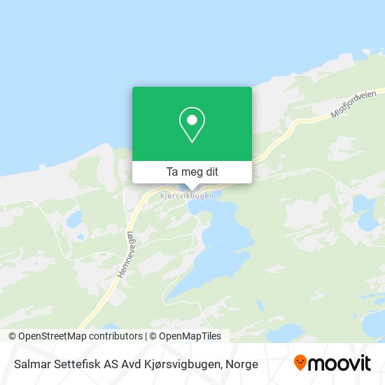 Salmar Settefisk AS Avd Kjørsvigbugen kart