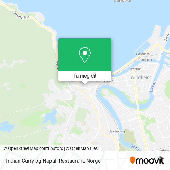 Indian Curry og Nepali Restaurant kart