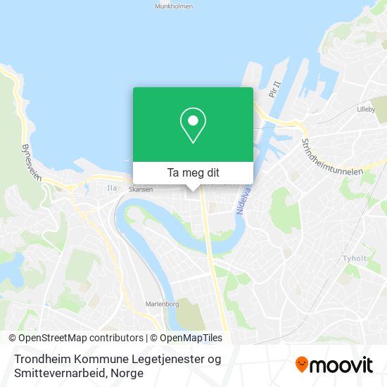 Trondheim Kommune Legetjenester og Smittevernarbeid kart