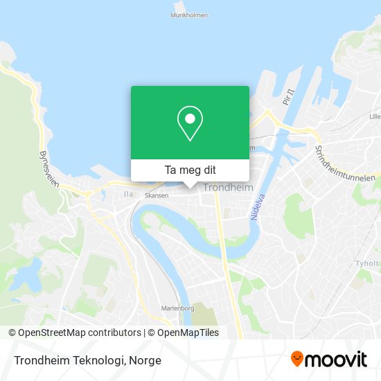 Trondheim Teknologi kart