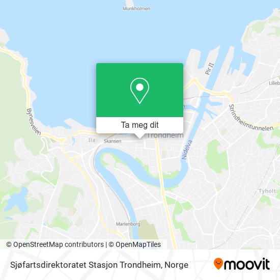 Sjøfartsdirektoratet Stasjon Trondheim kart