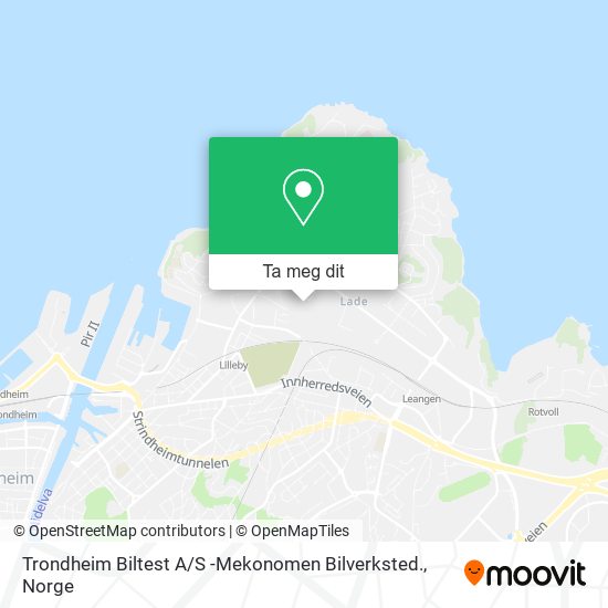 Trondheim Biltest A / S -Mekonomen Bilverksted. kart