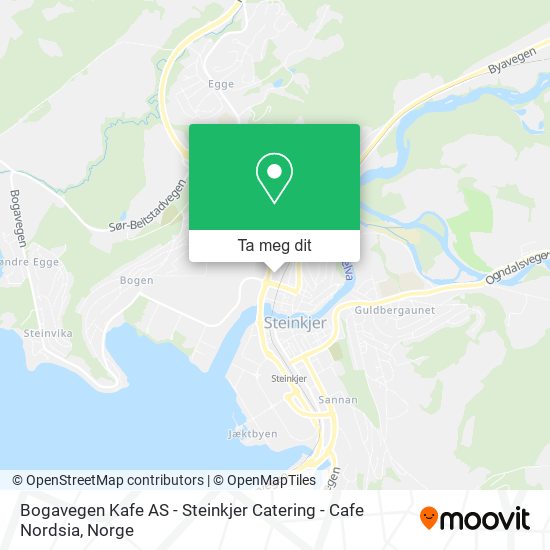 Bogavegen Kafe AS - Steinkjer Catering - Cafe Nordsia kart