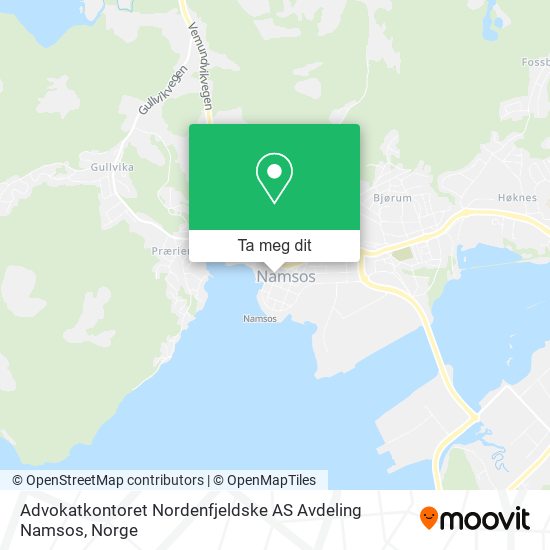 Advokatkontoret Nordenfjeldske AS Avdeling Namsos kart