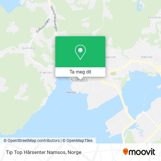 Tip Top Hårsenter Namsos kart