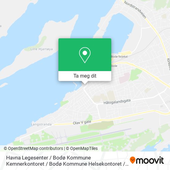 Havna Legesenter / Bodø Kommune Kemnerkontoret / Bodø Kommune Helsekontoret / Skatt Nord kart