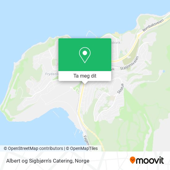 Albert og Sigbjørn's Catering kart