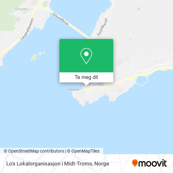 Lo's Lokalorganisasjon i Midt-Troms kart