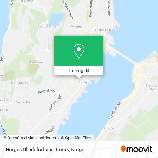 Norges Blindeforbund Troms kart