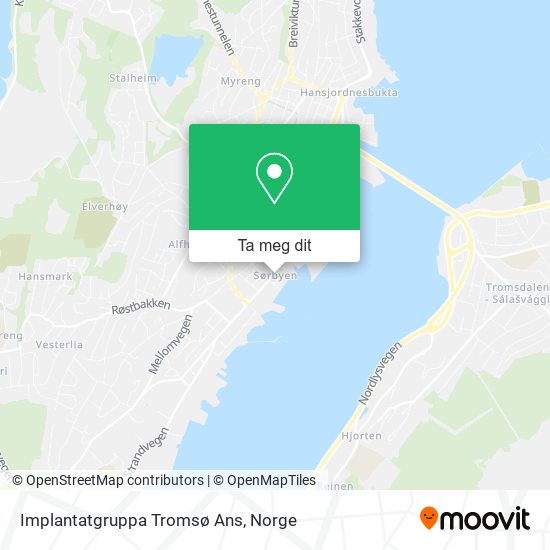 Implantatgruppa Tromsø Ans kart