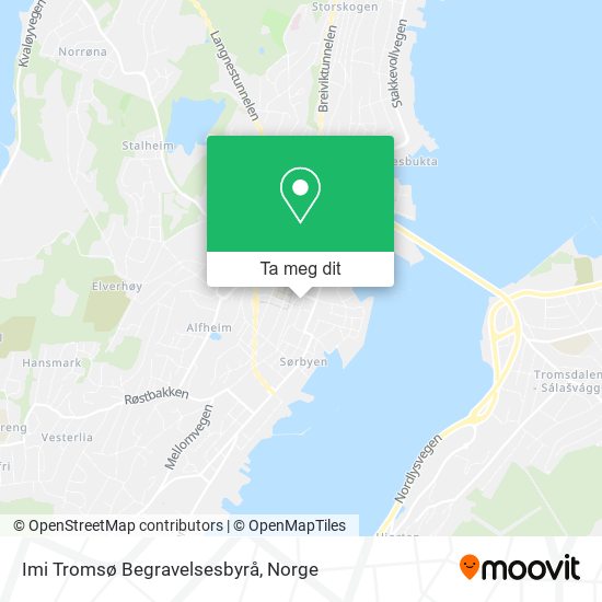 Imi Tromsø Begravelsesbyrå kart