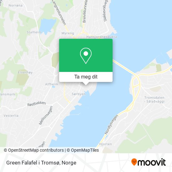 Green Falafel i Tromsø kart