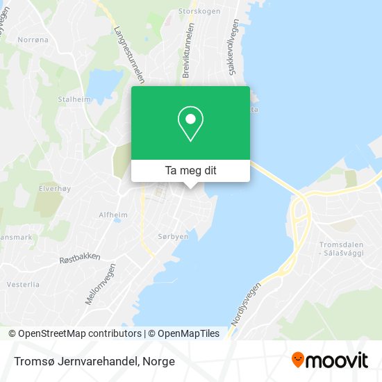 Tromsø Jernvarehandel kart