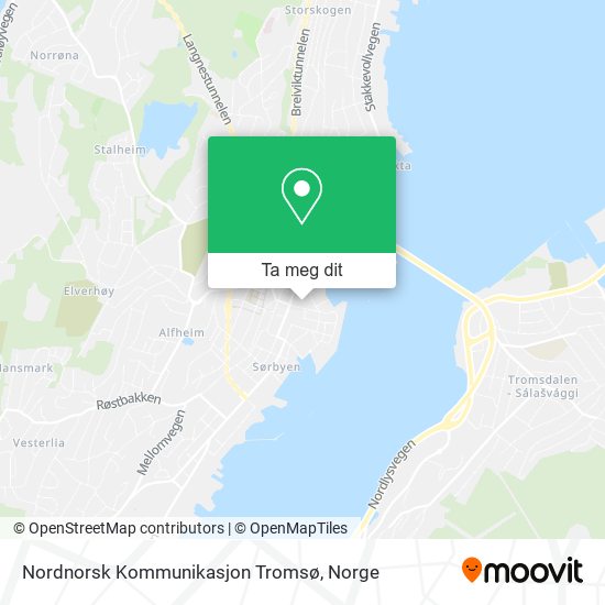 Nordnorsk Kommunikasjon Tromsø kart