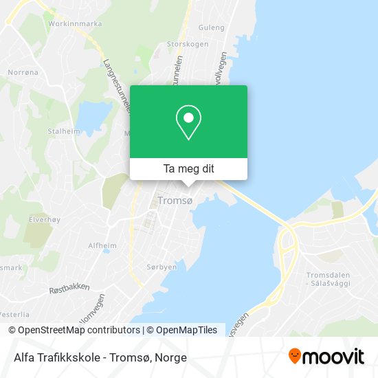 Alfa Trafikkskole - Tromsø kart