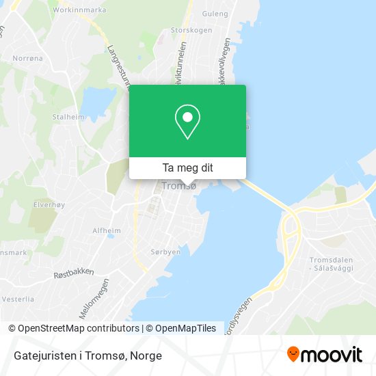 Gatejuristen i Tromsø kart