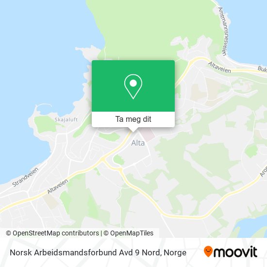 Norsk Arbeidsmandsforbund Avd 9 Nord kart