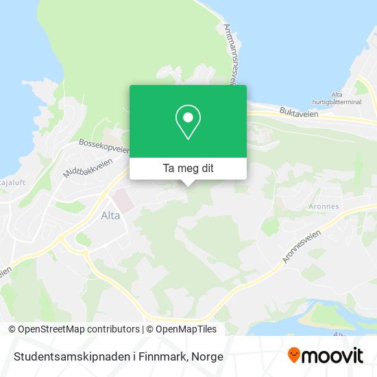 Studentsamskipnaden i Finnmark kart