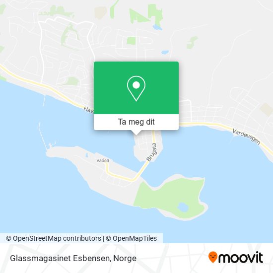 Glassmagasinet Esbensen kart