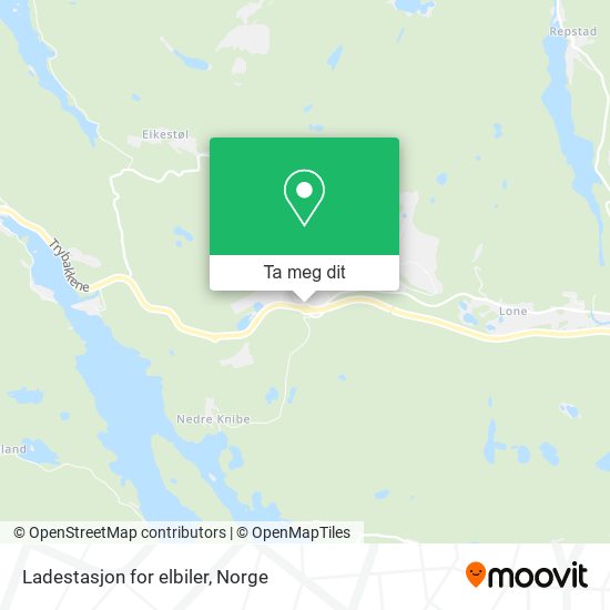Ladestasjon for elbiler kart