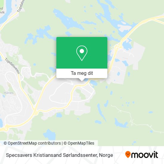 Specsavers Kristiansand Sørlandssenter kart