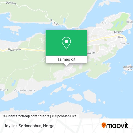 Idyllisk Sørlandshus kart