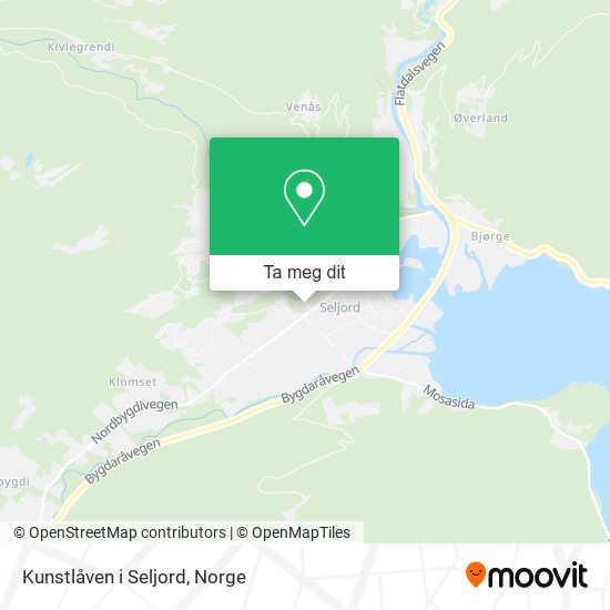Kunstlåven i Seljord kart