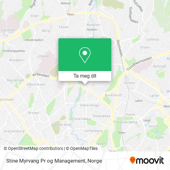 Stine Myrvang Pr og Management kart
