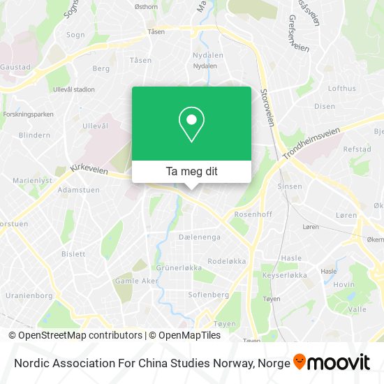 Nordic Association For China Studies Norway kart