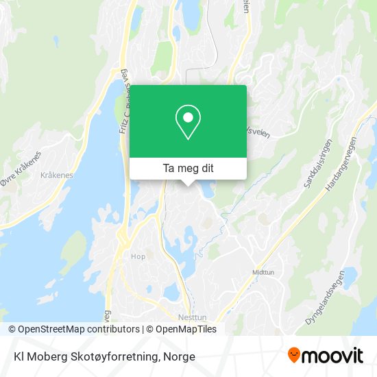 Kl Moberg Skotøyforretning kart