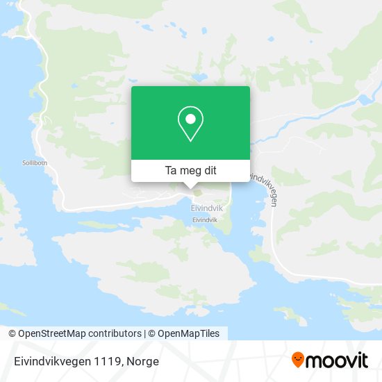 Eivindvikvegen 1119 kart