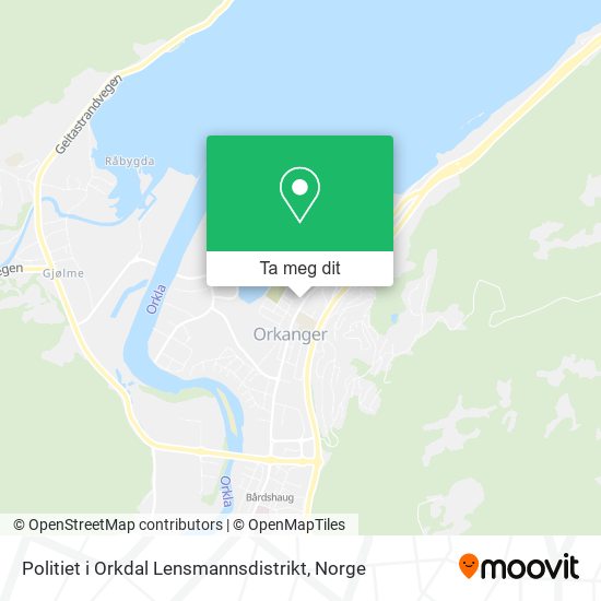 Politiet i Orkdal Lensmannsdistrikt kart