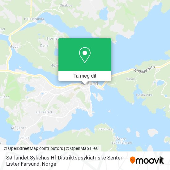 Sørlandet Sykehus Hf-Distriktspsykiatriske Senter Lister Farsund kart