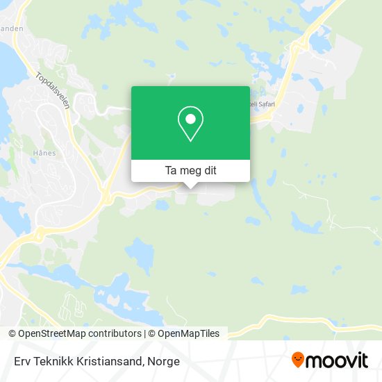 Erv Teknikk Kristiansand kart