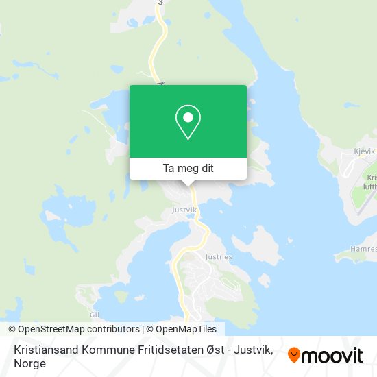 Kristiansand Kommune Fritidsetaten Øst - Justvik kart