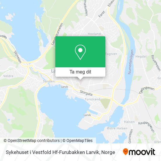 Sykehuset i Vestfold Hf-Furubakken Larvik kart