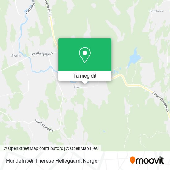 Hundefrisør Therese Hellegaard kart