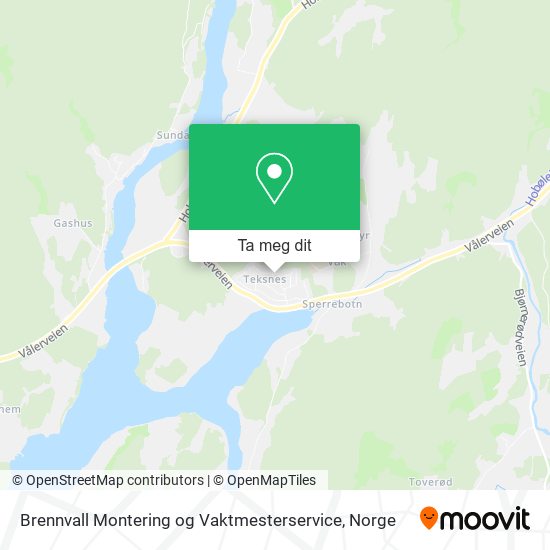 Brennvall Montering og Vaktmesterservice kart