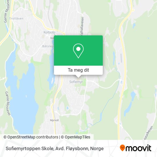 Sofiemyrtoppen Skole, Avd. Fløysbonn kart