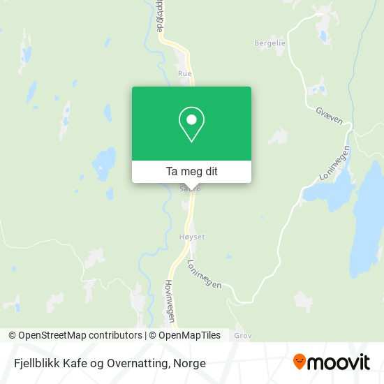 Fjellblikk Kafe og Overnatting kart