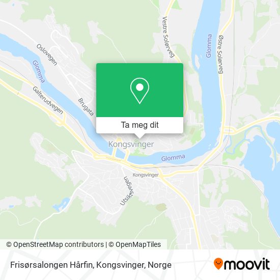 Frisørsalongen Hårfin, Kongsvinger kart