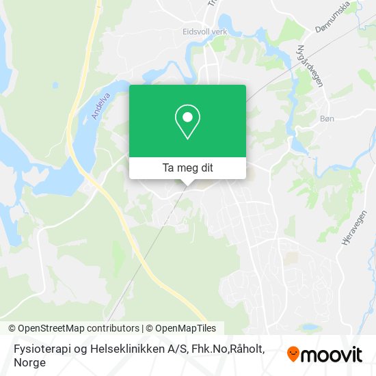 Fysioterapi og Helseklinikken A / S, Fhk.No,Råholt kart