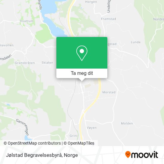 Jølstad Begravelsesbyrå kart