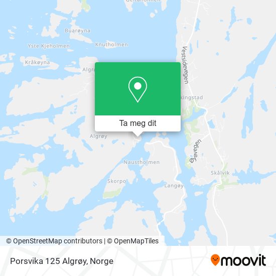 Porsvika 125 Algrøy kart