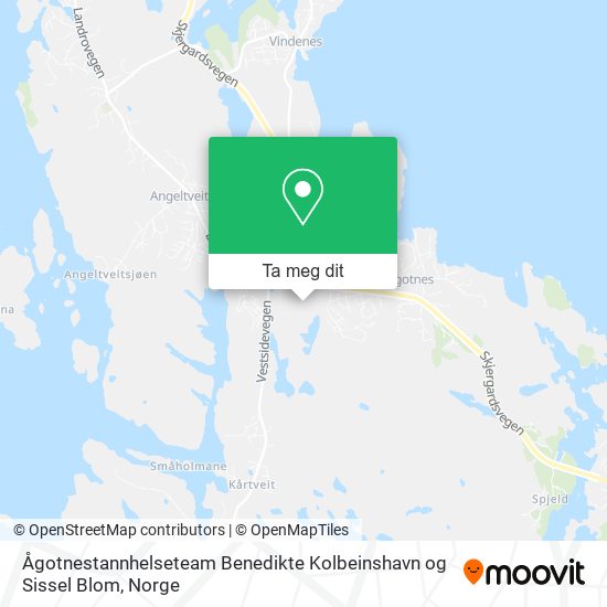 Ågotnestannhelseteam Benedikte Kolbeinshavn og Sissel Blom kart
