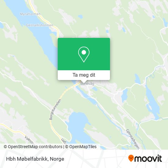 Hbh Møbelfabrikk kart