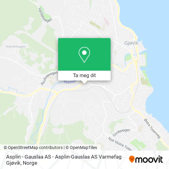 Asplin - Gauslaa AS - Asplin-Gauslaa AS Varmefag Gjøvik kart
