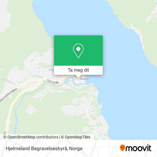 Hjelmeland Begravelsesbyrå kart