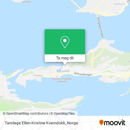 Tannlege Ellen-Kristine Kverndokk kart